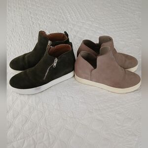 Steve Madden Stylish Women's Ankle Boots/Sneakers -Green and Tan= 2pairs Size 6M